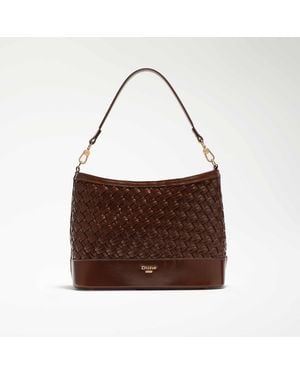 Dune Delphina Woven Shoulder Bag - Brown