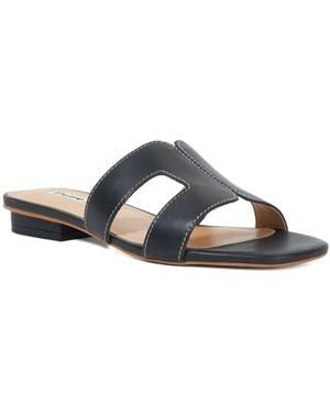 Dune Wf Loupe Wide Fit Smart Slider Sandals - Blue