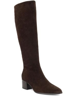 Dune Tautly Heeled Knee-High Boots - Brown