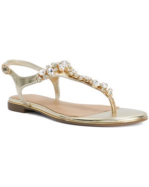 Dune Wf Life Embellished Toe Post Sandals - Natural