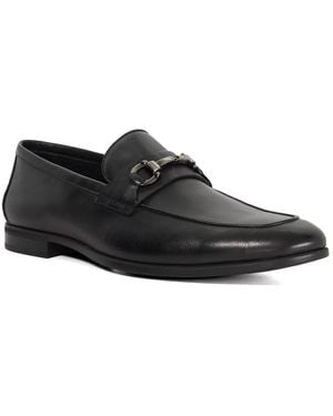 Dune Seymore Wf Leather Wide Fit Snaffle Loafers - Black