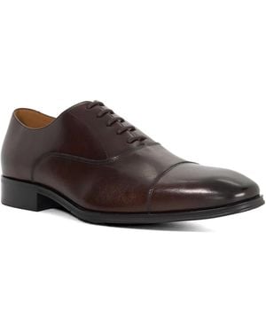 Dune Solver Leather Oxford Lace-Ups - Brown