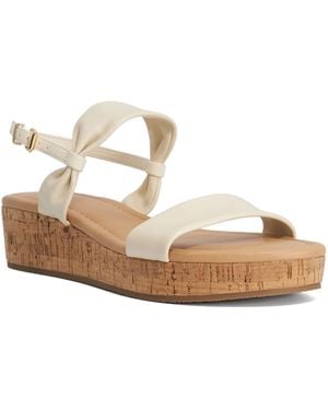 Dune Laliz Leather Flatform Sandal - Natural