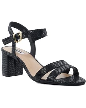 Dune Wf Merisa Wide-Fit Block-Heel Sandals - Black