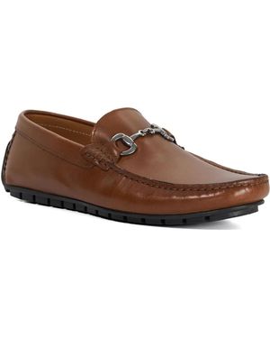 Dune Brackon Snaffle Trim Suede Loafers - Brown