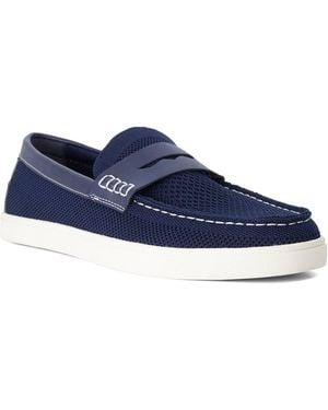 Dune Benzy Casual Suede Loafers - Blue