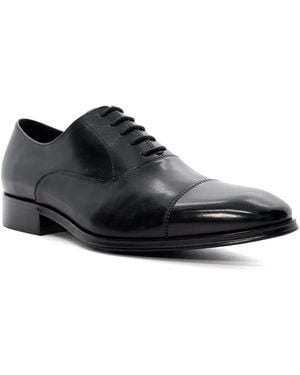 Dune Solver Wf Wide Fit Leather Oxford Lace-Ups - Black