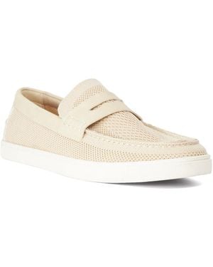 Dune Benzy Casual Suede Loafers - Natural