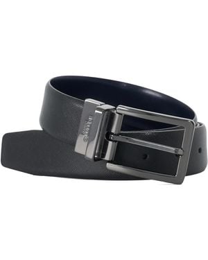Dune Oakem Leather Belt - Black