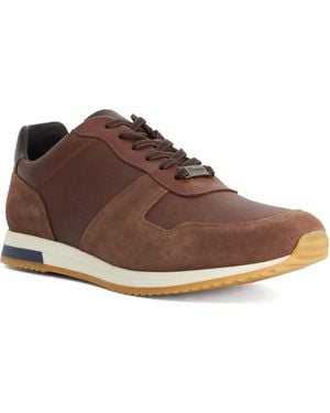 Dune Wf Trusting Lace-Up Low-Top Trainers - Brown