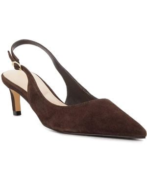 Dune Celinna Pointed Toe Kitten Heel Court Shoes - Brown
