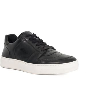 Dune Tawly Leather Cup Sole Trainers - Black