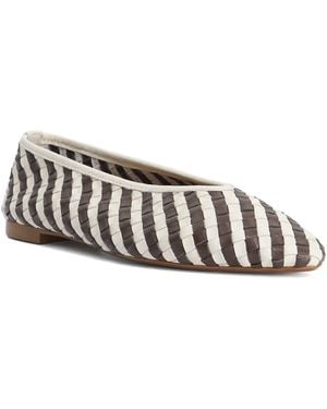 Dune Henlee Woven Pointed Ballet Flats - Multicolour