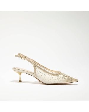 Dune Brivelle Mesh Embellished Court Shoes - White