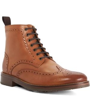 Dune Mayso Lace-Up Ankle Boots - Brown