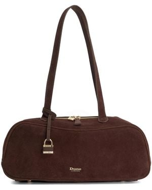 Dune Day T Suede Long Handle Bowling Bag - Brown