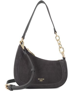 Dune Direction Chain Detail Shoulder Bag - Black