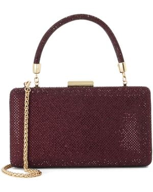 Dune Beaut Diamante Handle Evening Bag - Purple