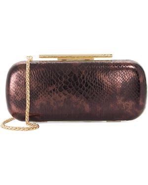 Dune Body Structured Chain Strap Clutch Bag - Brown