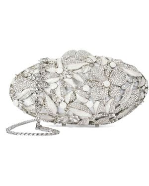Dune Brides Embellished Hard Case Clutch - Grey
