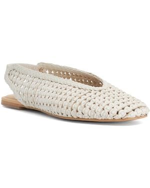 Dune Hollianne Braided Leather Slingback Sandals - White