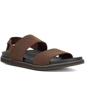 Dune Idealistic Utilitarian Strap Leather Sandals - Brown