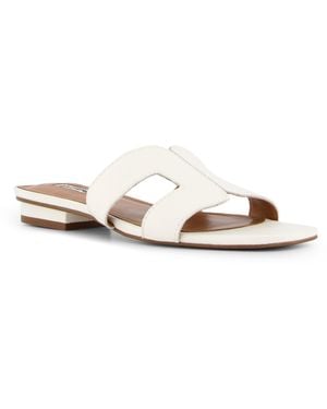 Dune Wf Loupe Wide Fit Smart Slider Sandals - Natural