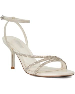 Dune Midsummers Diamante Embellished Wedding Heels - Metallic