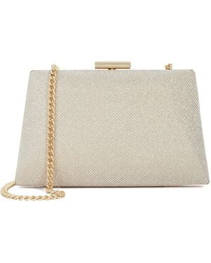 Dune Bellaria Box Clutch Bag - Natural