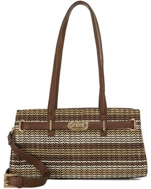 Dune Depend Leather Shoulder Bag - Brown