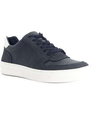 Dune Tawly Leather Cup Sole Trainers - Blue