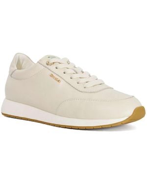 Dune Ettah Suede Lace-Up Runner Trainers - White
