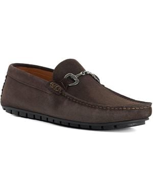 Dune Brackon Snaffle Trim Suede Loafers - Brown