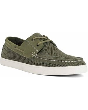 Dune Blaizerss Knitted Boat Shoes - Green