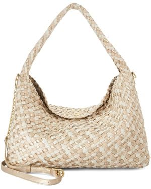 Dune Deliberate L Woven Shoulder Bag - Natural