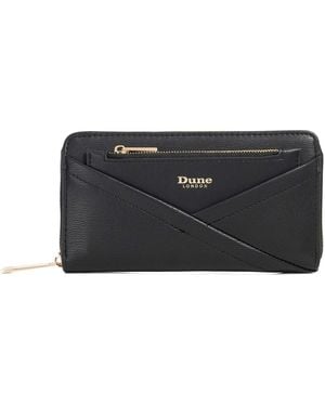 Dune Kelbey Crossover Detail Zip Around Purse - Black