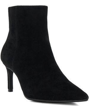 Dune Wf Obsessively Wide Fit Pointed Toe Heel Ankle Boots - Black
