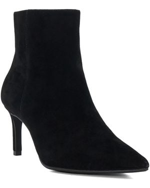 Dune Wf Obsessively Wide Fit Pointed Toe Heel Ankle Boots - Black