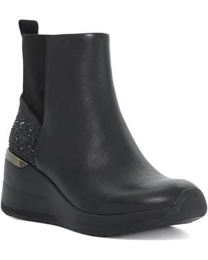Dune Epitome Wedge-Heel Trainers - Black