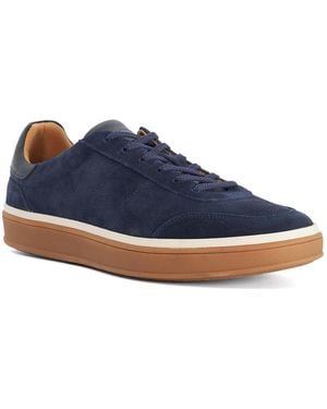 Dune Tony Suede Lace-Up Trainers - Blue