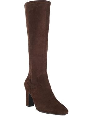 Dune Simple Block-Heel Knee-High Boots - Brown