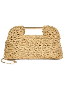 Dune Elsabeth Raffia Bag With Handles - Metallic