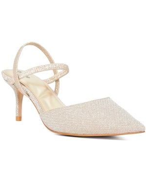 Dune Classical Stiletto Heeled Courts - White