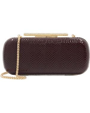 Dune Body Structured Chain Strap Clutch Bag - Purple