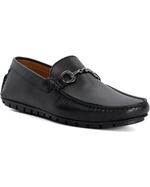 Dune Brackon Snaffle Trim Suede Loafers - Black