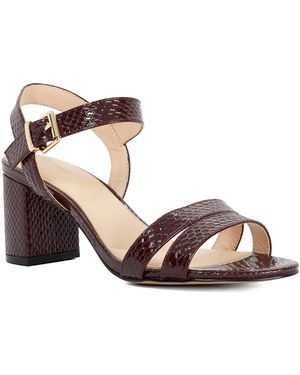 Dune Merisa Block-Heeled Sandals - Brown