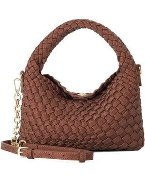 Dune Dinkydeliberate Mini Woven Grab Bag - Brown