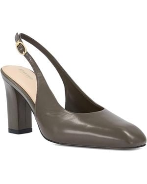 Dune Defining Chisel-Toe Slingback Court Shoes - Grey