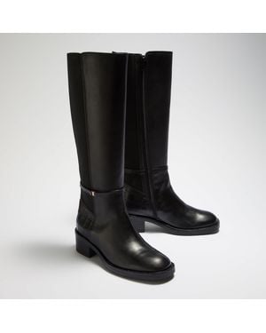 Dune Tippit Block-Heel Knee-High Boots - Black
