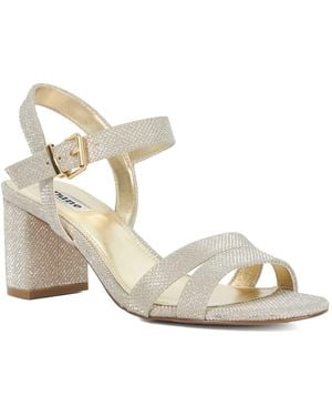 Dune Merisa Block-Heeled Sandals - Metallic
